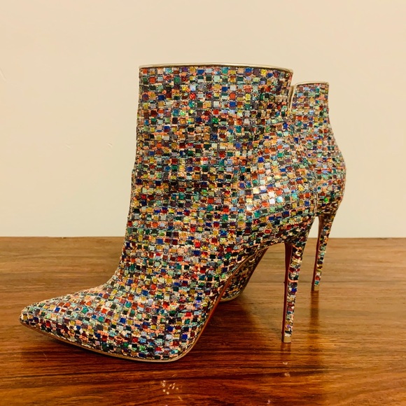 Christian Louboutin Shoes - Louboutin So Kate Rainbow Sequin Booties EU 37.5